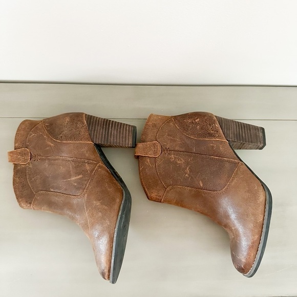 NEW! Indigo By Clarks Brown Heath Harrier Cognac Leather Ankle Boots sz 5.5 - Picture 5 of 9